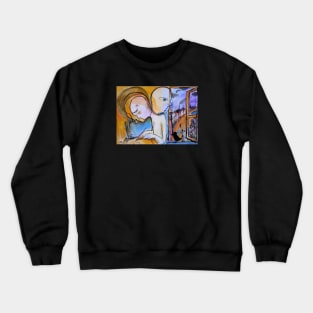 Drawing with time past and present Crewneck Sweatshirt